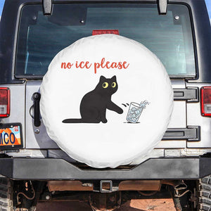 No Ice Please Spare Tire Cover Funny Cat Abolish ICE Meme Protest TS14 No hole White Print Your Wear