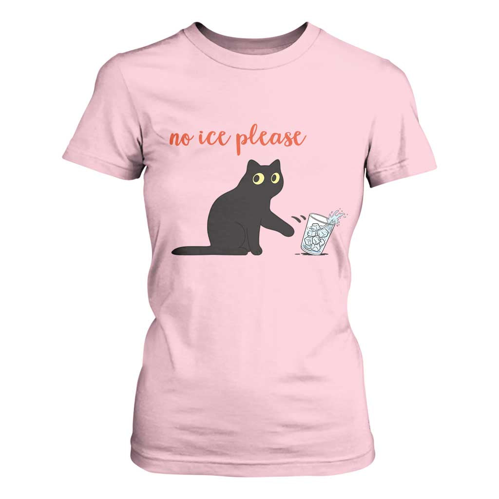 No Ice Please T Shirt For Women Funny Cat Abolish ICE Meme Protest TS14 Light Pink Print Your Wear