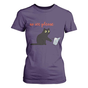 No Ice Please T Shirt For Women Funny Cat Abolish ICE Meme Protest TS14 Purple Print Your Wear