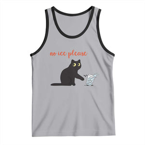 No Ice Please Tank Top Funny Cat Abolish ICE Meme Protest TS14 Athletic Heather Black Print Your Wear