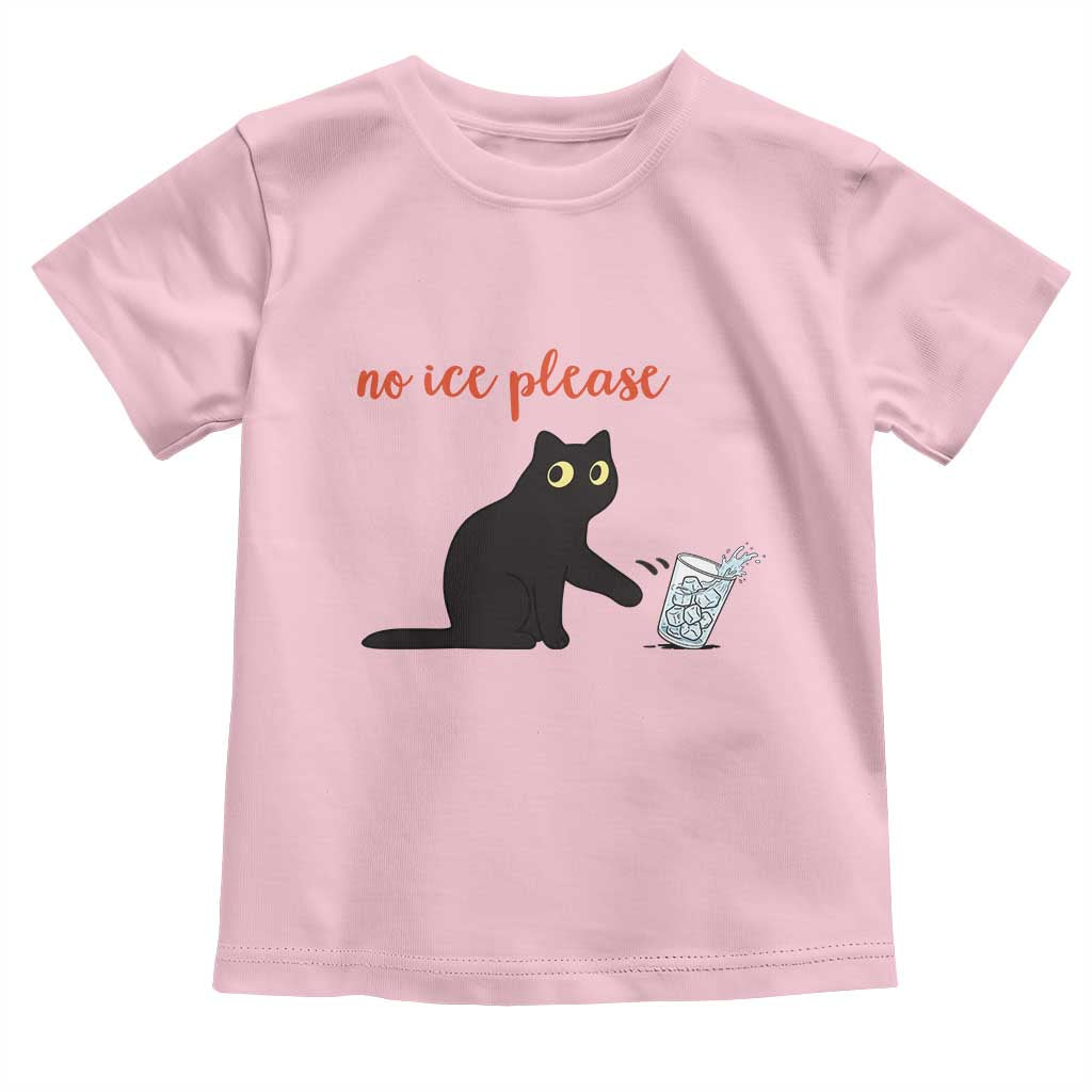 No Ice Please Toddler T Shirt Funny Cat Abolish ICE Meme Protest TS14 Light Pink Print Your Wear