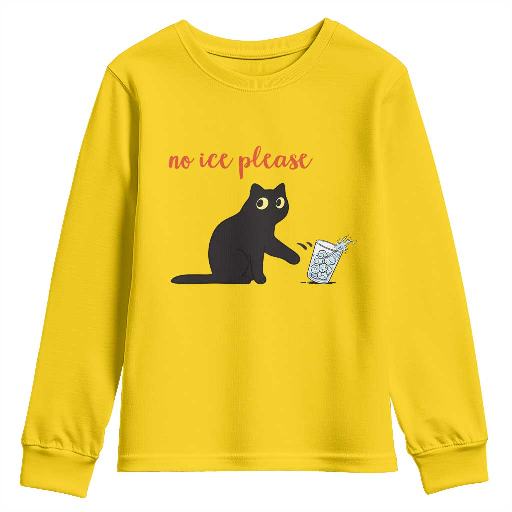 No Ice Please Youth Sweatshirt Funny Cat Abolish ICE Meme Protest TS14 Daisy Print Your Wear
