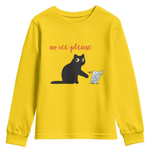No Ice Please Youth Sweatshirt Funny Cat Abolish ICE Meme Protest TS14 Daisy Print Your Wear