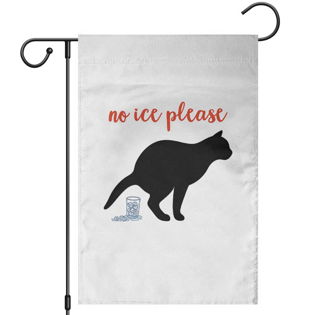 No Ice Please Garden Flag Funny Cat Abolish ICE Meme TS14 White Print Your Wear