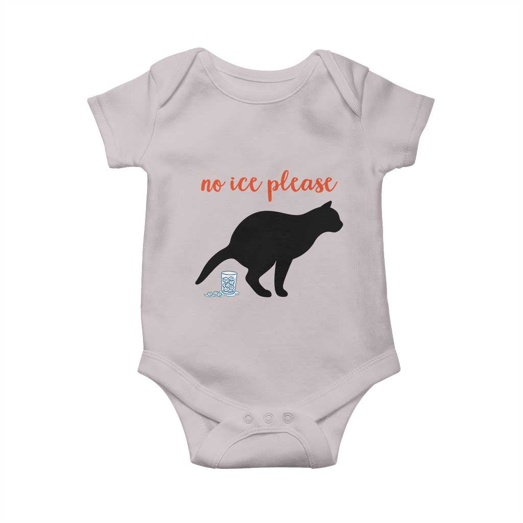 No Ice Please Baby Onesie Funny Cat Abolish ICE Meme TS14 Ice Gray Print Your Wear