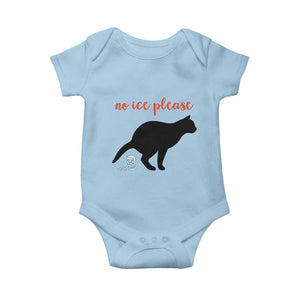 No Ice Please Baby Onesie Funny Cat Abolish ICE Meme TS14 Light Blue Print Your Wear