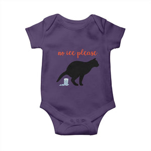 No Ice Please Baby Onesie Funny Cat Abolish ICE Meme TS14 Purple Print Your Wear