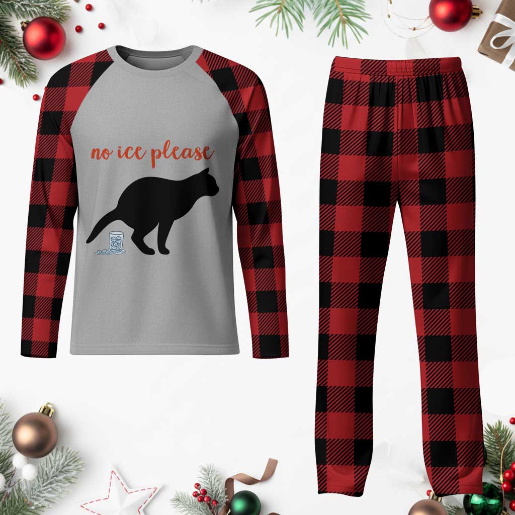 No Ice Please Plaid Pajama Set Funny Cat Abolish ICE Meme TS14 Buffalo Plaid Print Your Wear