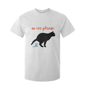 No Ice Please T Shirt For Kid Funny Cat Abolish ICE Meme TS14 White Print Your Wear