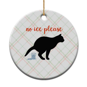 No Ice Please Ceramic Ornament Funny Cat Abolish ICE Meme TS14 1pc Christmas Plaid Print Your Wear