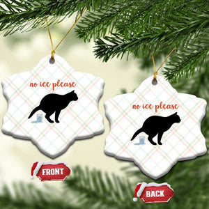 No Ice Please Ceramic Ornament Funny Cat Abolish ICE Meme TS14 Print Your Wear