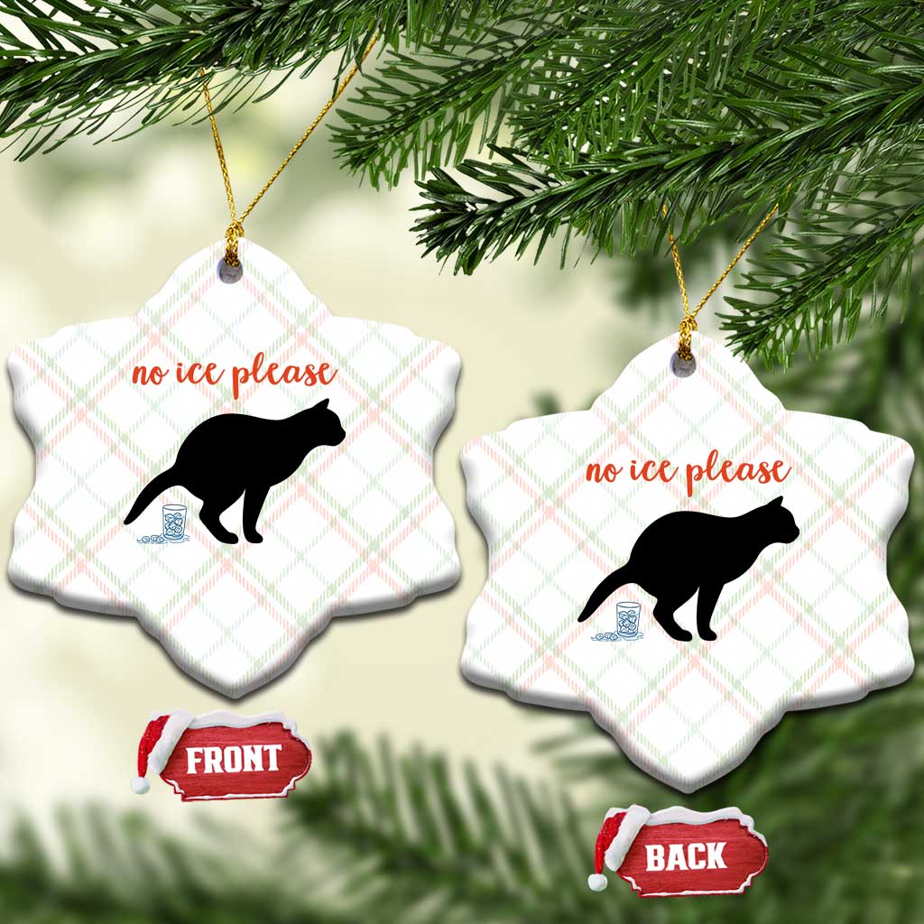 No Ice Please Ceramic Ornament Funny Cat Abolish ICE Meme TS14 Print Your Wear