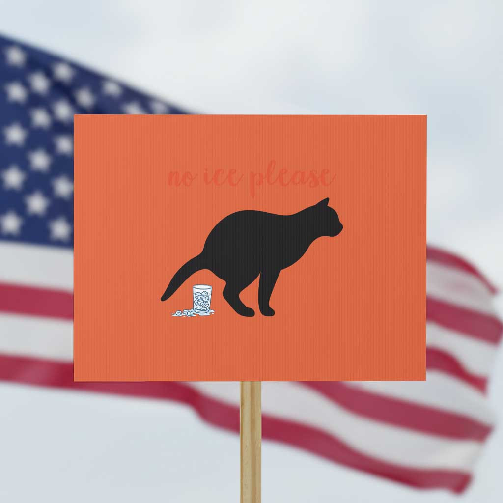 No Ice Please Protest Sign Funny Cat Abolish ICE Meme TS14 Horizontal 18