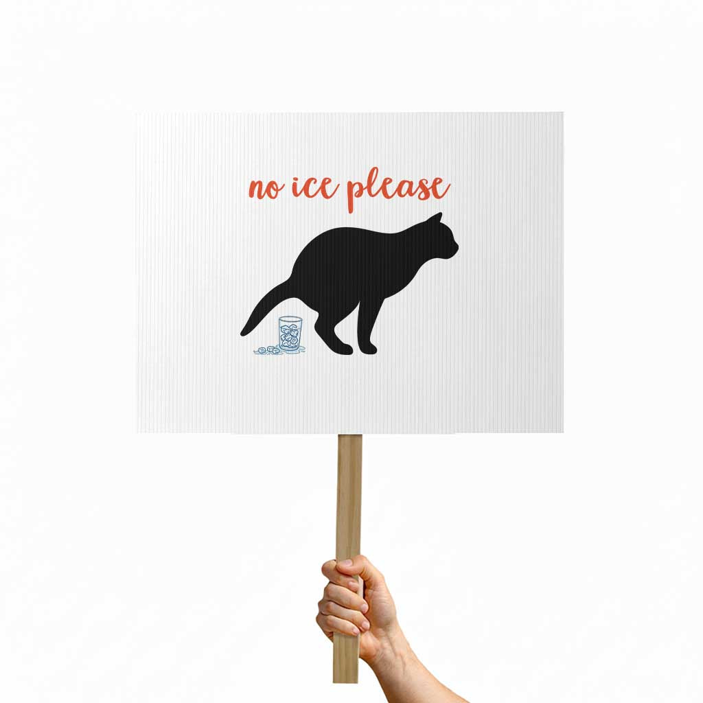 No Ice Please Protest Sign Funny Cat Abolish ICE Meme TS14 Horizontal 18