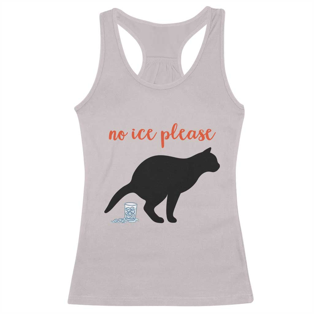 No Ice Please Racerback Tank Top Funny Cat Abolish ICE Meme TS14 Ice Gray Print Your Wear