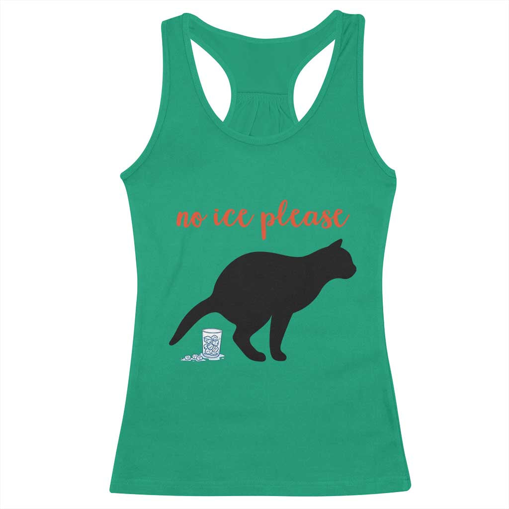 No Ice Please Racerback Tank Top Funny Cat Abolish ICE Meme TS14 Irish Green Print Your Wear