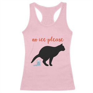 No Ice Please Racerback Tank Top Funny Cat Abolish ICE Meme TS14 Light Pink Print Your Wear