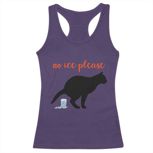 No Ice Please Racerback Tank Top Funny Cat Abolish ICE Meme TS14 Purple Print Your Wear
