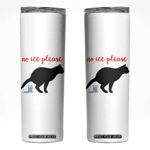 No Ice Please Skinny Tumbler Funny Cat Abolish ICE Meme TS14 White Print Your Wear