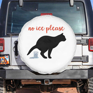 No Ice Please Spare Tire Cover Funny Cat Abolish ICE Meme TS14 No hole White Print Your Wear