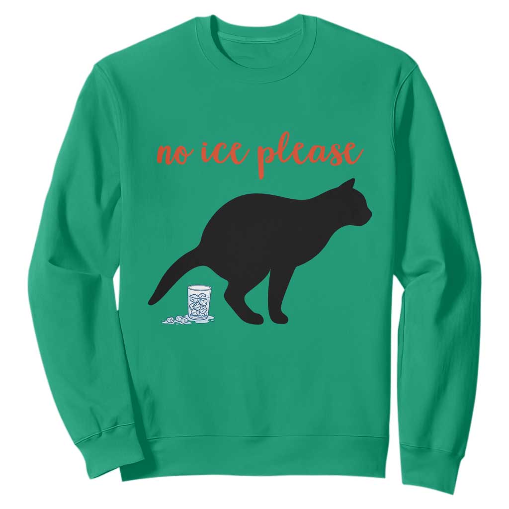 No Ice Please Sweatshirt Funny Cat Abolish ICE Meme TS14 Irish Green Print Your Wear