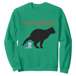 No Ice Please Sweatshirt Funny Cat Abolish ICE Meme TS14 Irish Green Print Your Wear