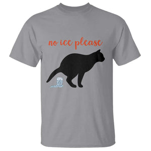 No Ice Please T Shirt Funny Cat Abolish ICE Meme TS14 Sport Gray Print Your Wear