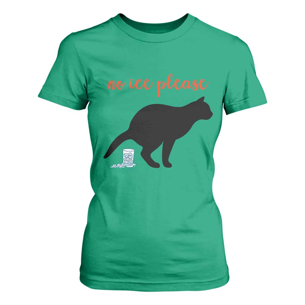 No Ice Please T Shirt For Women Funny Cat Abolish ICE Meme TS14 Irish Green Print Your Wear