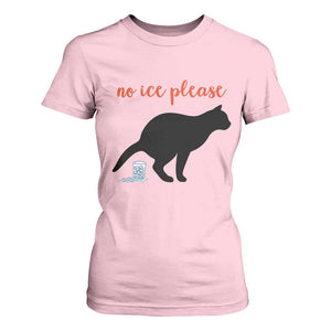 No Ice Please T Shirt For Women Funny Cat Abolish ICE Meme TS14 Light Pink Print Your Wear