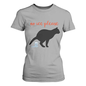 No Ice Please T Shirt For Women Funny Cat Abolish ICE Meme TS14 Sport Gray Print Your Wear