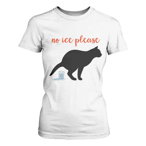 No Ice Please T Shirt For Women Funny Cat Abolish ICE Meme TS14 White Print Your Wear