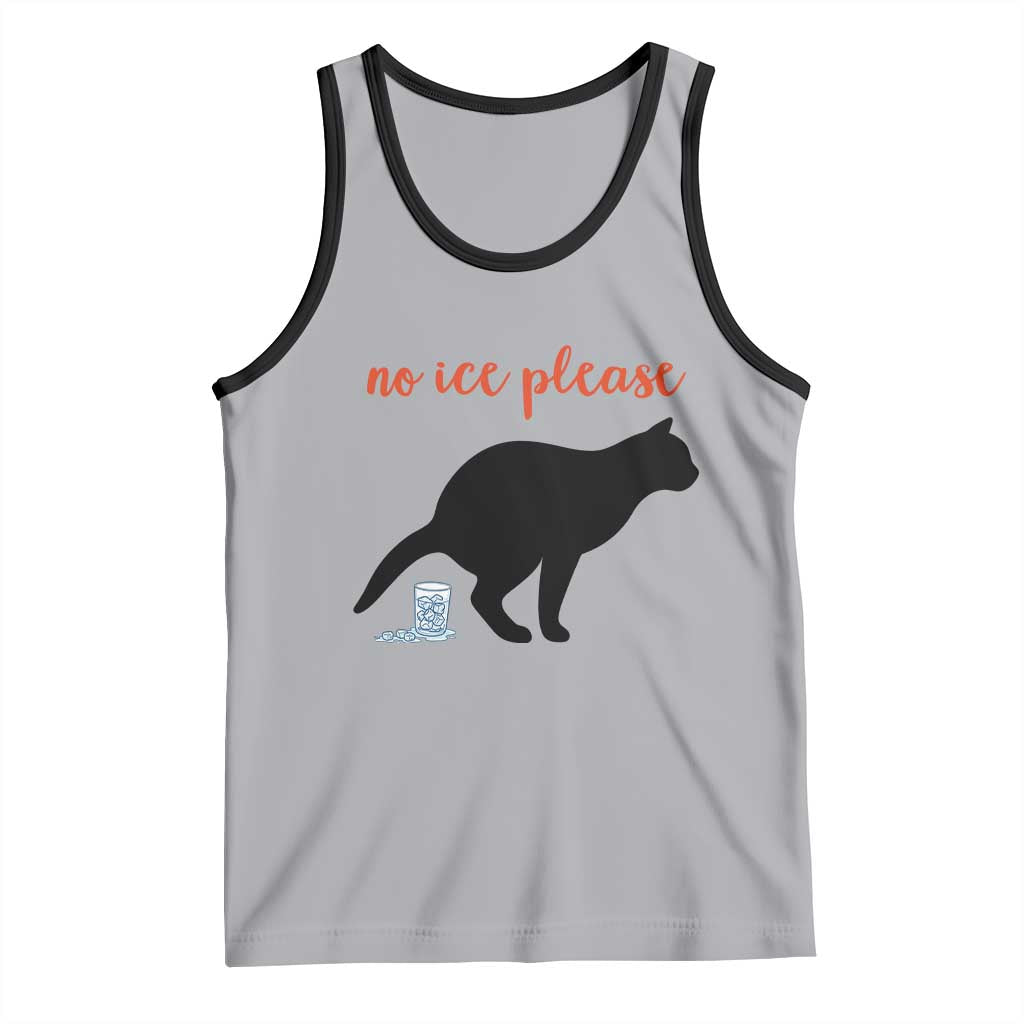 No Ice Please Tank Top Funny Cat Abolish ICE Meme TS14 Athletic Heather Black Print Your Wear