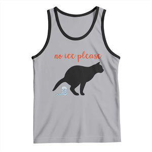 No Ice Please Tank Top Funny Cat Abolish ICE Meme TS14 Athletic Heather Black Print Your Wear