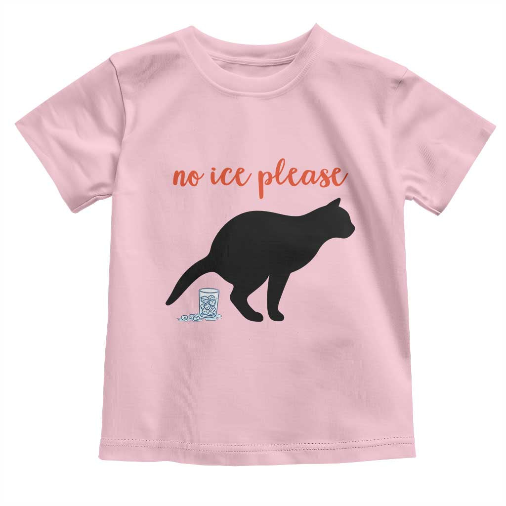 No Ice Please Toddler T Shirt Funny Cat Abolish ICE Meme TS14 Light Pink Print Your Wear