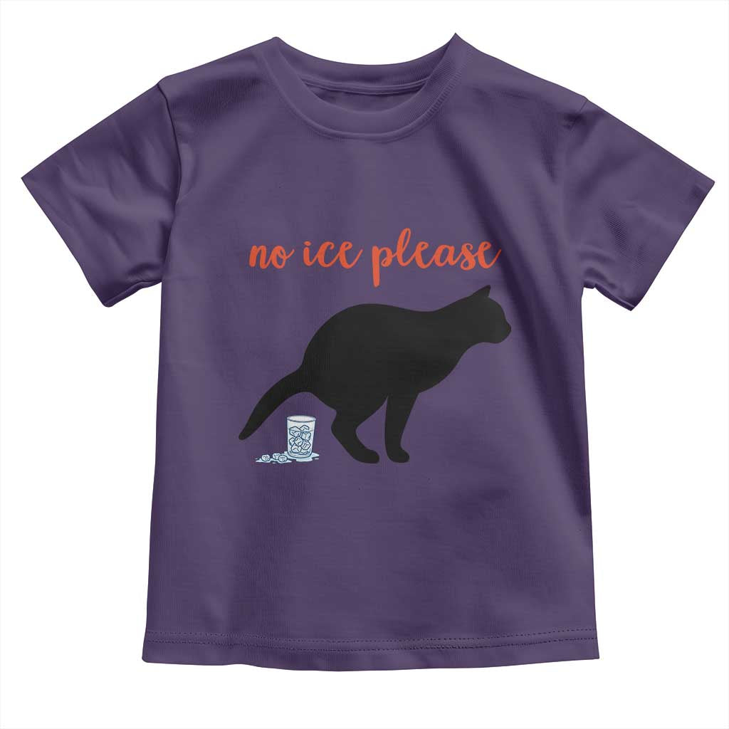 No Ice Please Toddler T Shirt Funny Cat Abolish ICE Meme TS14 Purple Print Your Wear
