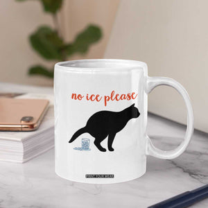 No Ice Please Coffee Mug Funny Cat Abolish ICE Meme TS14 Print Your Wear