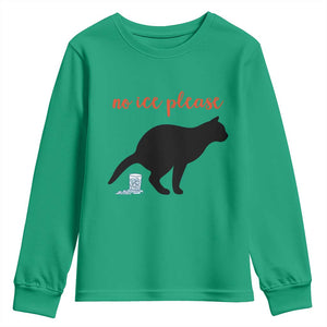 No Ice Please Youth Sweatshirt Funny Cat Abolish ICE Meme TS14 Irish Green Print Your Wear