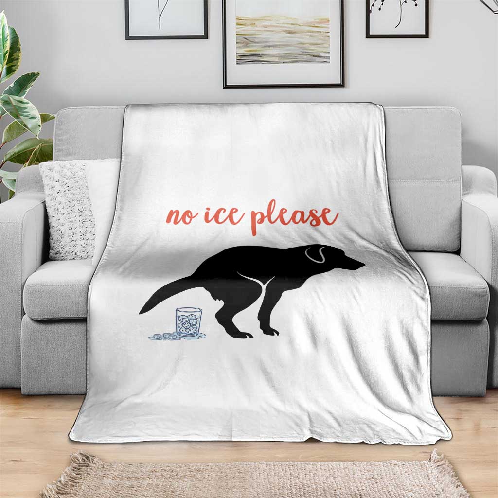 No Ice Please Throw Blanket Funny Dog Anti ICE Meme TS14 Print Your Wear