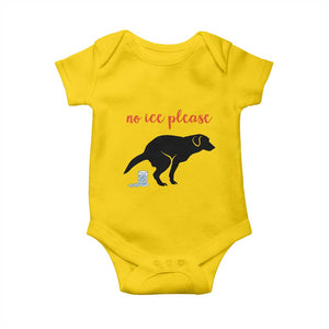 No Ice Please Baby Onesie Funny Dog Anti ICE Meme TS14 Daisy Print Your Wear