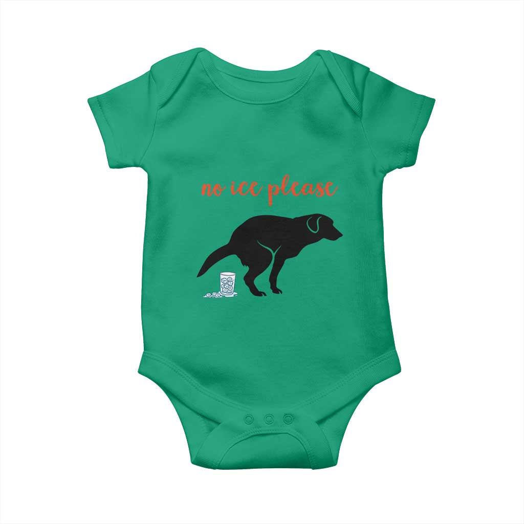 No Ice Please Baby Onesie Funny Dog Anti ICE Meme TS14 Irish Green Print Your Wear