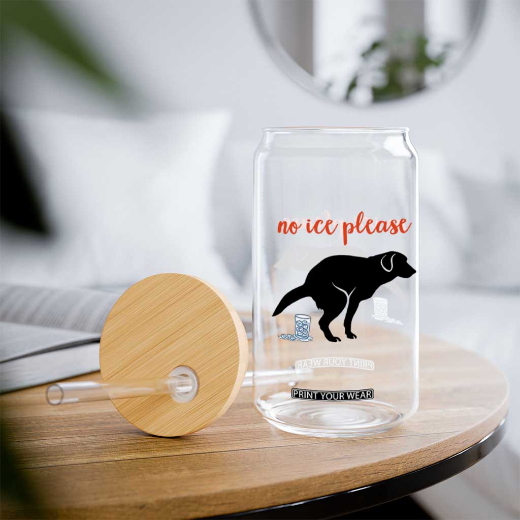 No Ice Please Glass Can Funny Dog Anti ICE Meme TS14 Print Your Wear