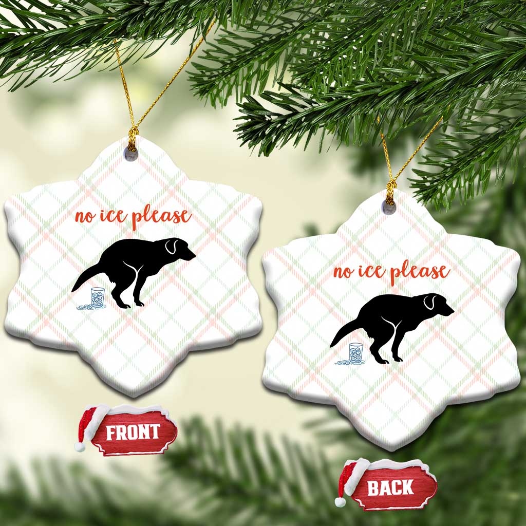 No Ice Please Ceramic Ornament Funny Dog Anti ICE Meme TS14 Print Your Wear