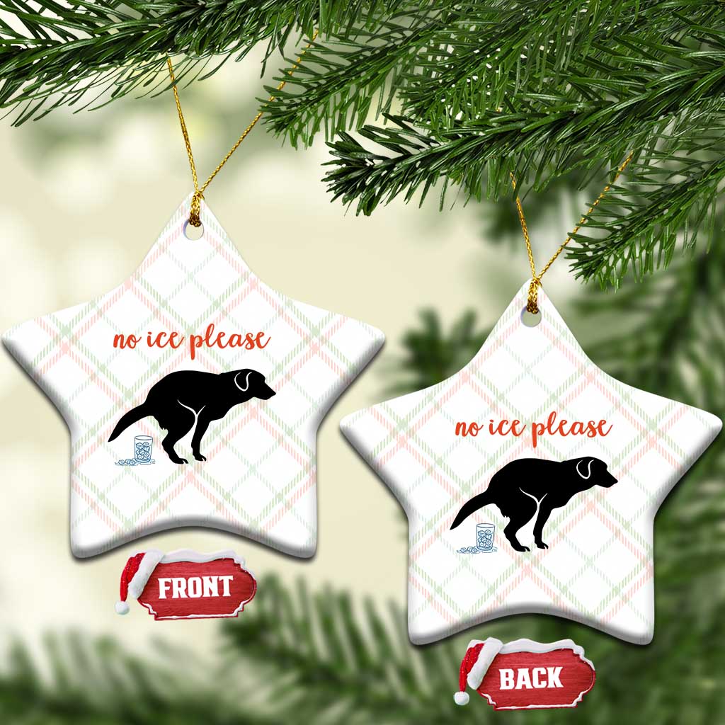 No Ice Please Ceramic Ornament Funny Dog Anti ICE Meme TS14 Print Your Wear