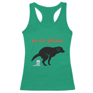 No Ice Please Racerback Tank Top Funny Dog Anti ICE Meme TS14 Irish Green Print Your Wear