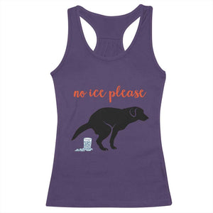No Ice Please Racerback Tank Top Funny Dog Anti ICE Meme TS14 Purple Print Your Wear