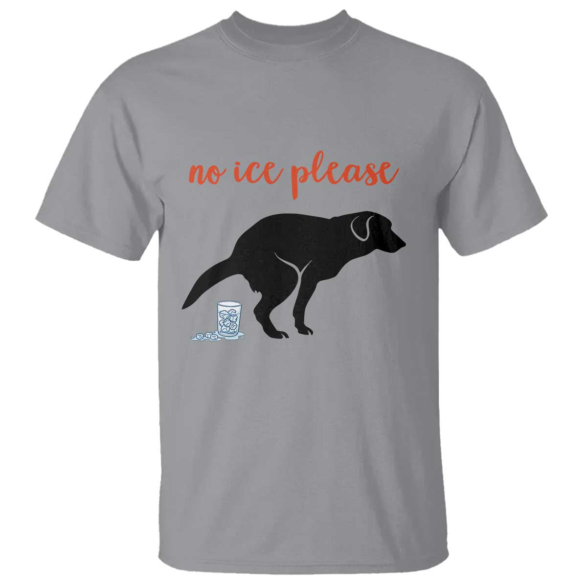 No Ice Please T Shirt Funny Dog Anti ICE Meme TS14 Sport Gray Print Your Wear