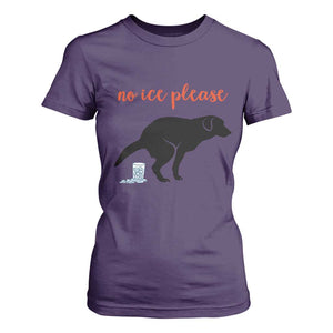 No Ice Please T Shirt For Women Funny Dog Anti ICE Meme TS14 Purple Print Your Wear