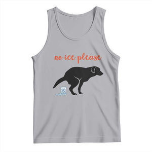 No Ice Please Tank Top Funny Dog Anti ICE Meme TS14 Athletic Heather Print Your Wear