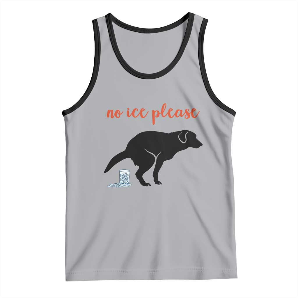 No Ice Please Tank Top Funny Dog Anti ICE Meme TS14 Athletic Heather Black Print Your Wear