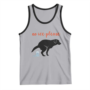 No Ice Please Tank Top Funny Dog Anti ICE Meme TS14 Athletic Heather Black Print Your Wear